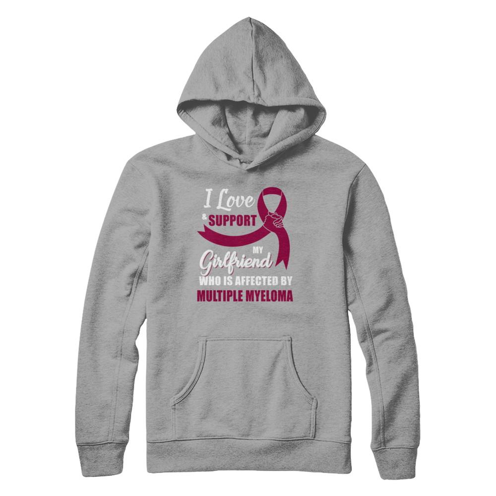Multiple Myeloma Awareness Support Burgundy Girlfriend Boyfriend-T-Shirt & Hoodie-Pullover Hoodie-Light Steel