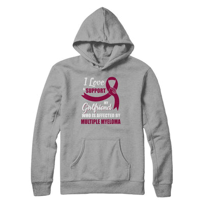 Multiple Myeloma Awareness Support Burgundy Girlfriend Boyfriend-T-Shirt & Hoodie-Pullover Hoodie-Light Steel