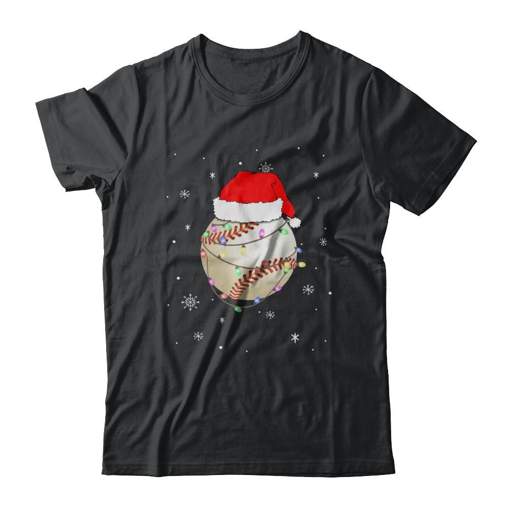 Santa Hat Baseball Christmas Gifts-T-Shirt & Sweatshirt-Classic T-Shirt-Black