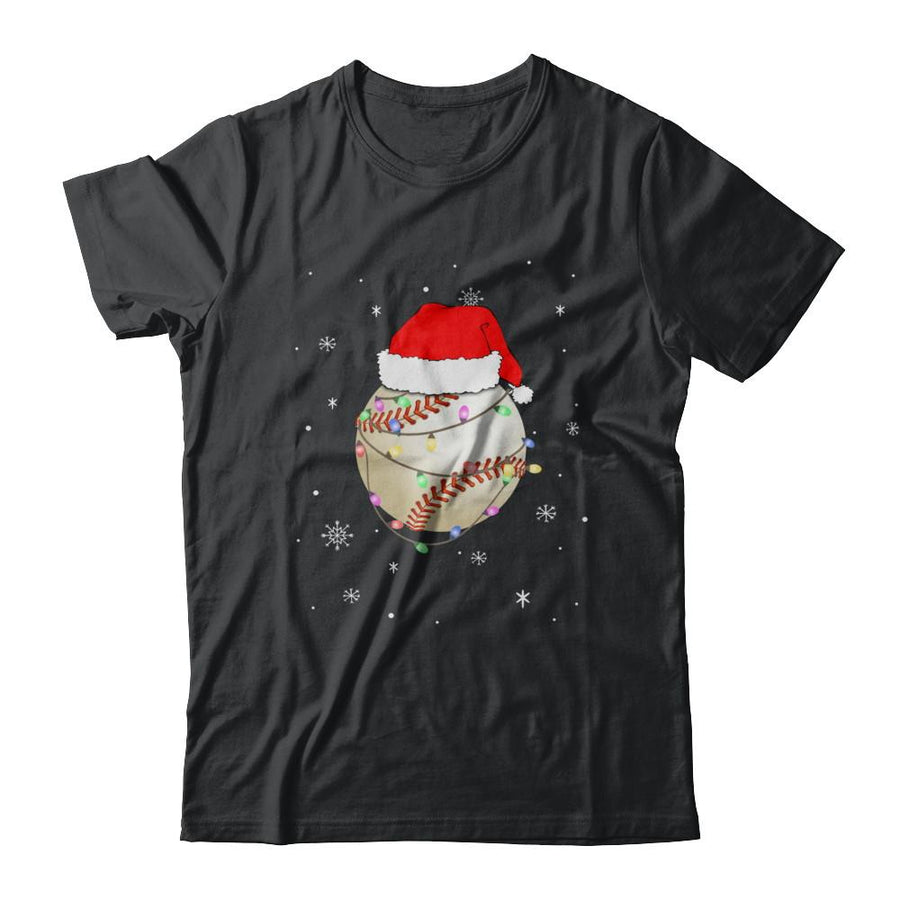 Santa Hat Baseball Christmas Gifts-T-Shirt & Sweatshirt-Classic T-Shirt-Black