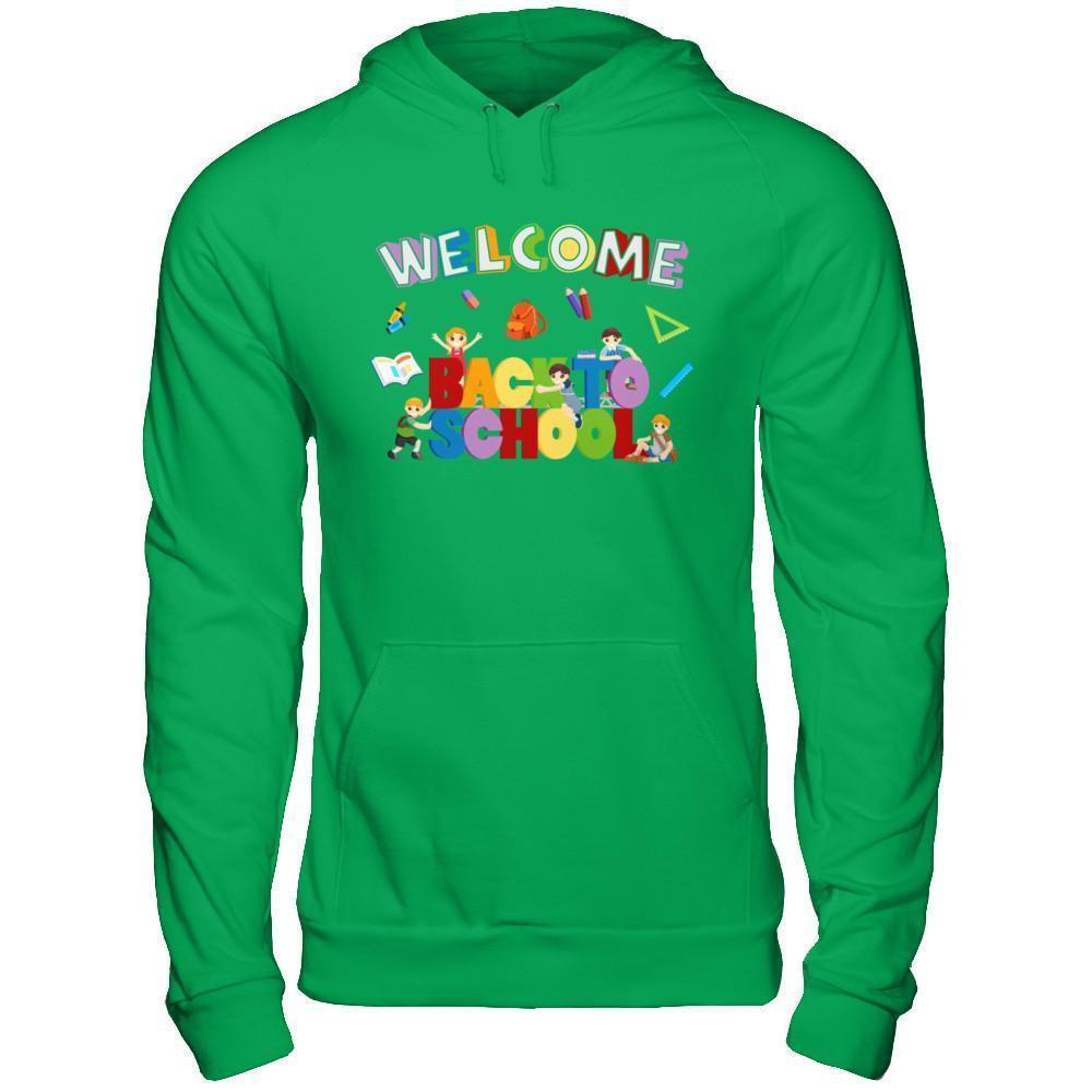 Welcome Back To School-T-Shirt & Hoodie-Pullover Hoodie-Irish Green