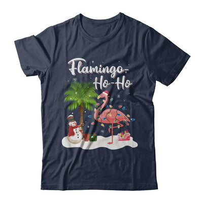 Flamingo Ho Ho Merry Christmas Gifts-T-Shirt & Hoodie-Classic T-Shirt-Navy