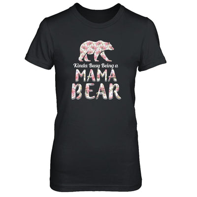 Mama Bear Dinosaur Kinda Busy Being A Mamabear-T-Shirt & Tank Top-Women's T-Shirt-Black