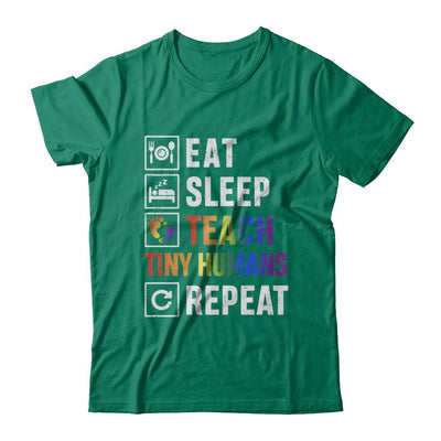 Eat Sleep Teach Tiny Humans Repeat Mommy-T-Shirt & Hoodie-Classic T-Shirt-Kelly Green