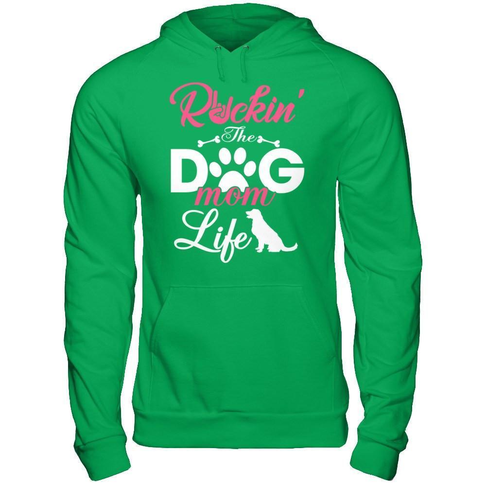 Rockin' The Dog Mom Life-T-Shirt & Hoodie-Pullover Hoodie-Irish Green