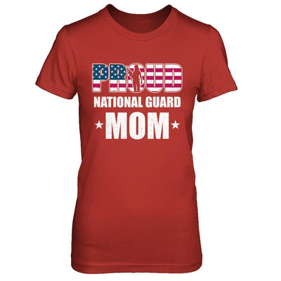 Proud National Guard Mom Veteran Mothers Day-T-Shirt & Hoodie-Women's T-Shirt-Red