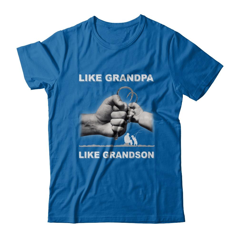 Like Grandpa Like Grandson Fishing Fish Fathers Day-T-Shirt & Hoodie-Classic T-Shirt-Royal