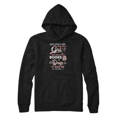 There Was A Girl Who Really Loved Books And Dogs-T-Shirt & Tank Top-Pullover Hoodie-Black