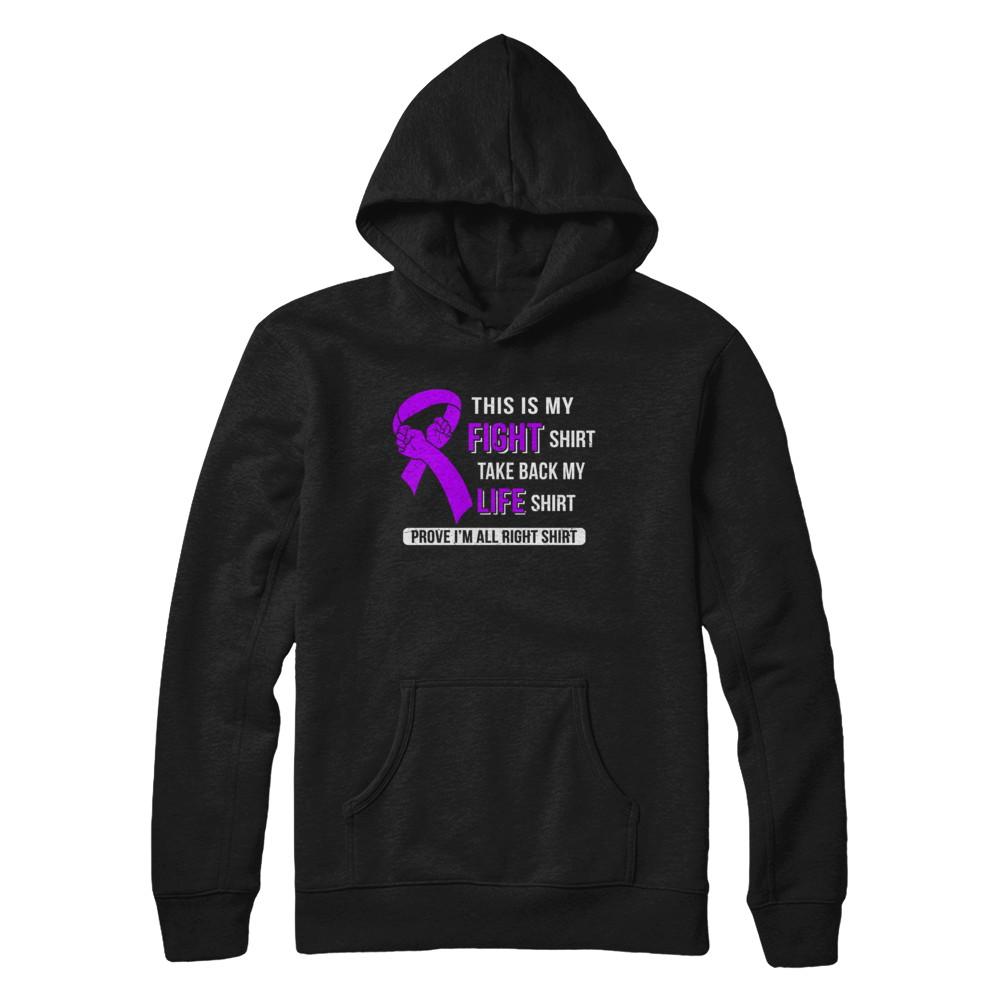 This Is My Fight Alzheimer's Lupus Pancreatic Awareness-T-Shirt & Hoodie-Pullover Hoodie-Black