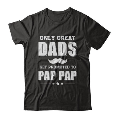 Only Great Dads Get Promoted To Pap Pap Fathers Day-T-Shirt & Hoodie-Classic T-Shirt-Black