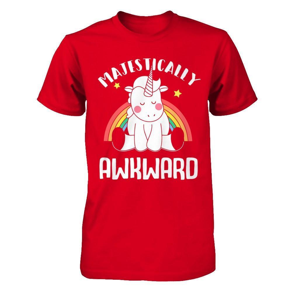 Unicorn Majestically Awkward-T-Shirt & Hoodie-Premium T-Shirt-Red