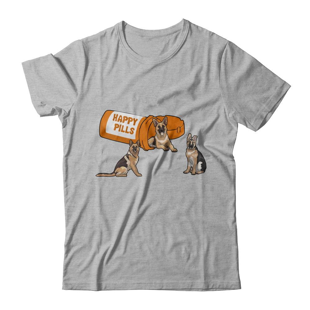 German Shepherd Happy Pills-T-Shirt & Hoodie-Premium T-Shirt-Heather Gray