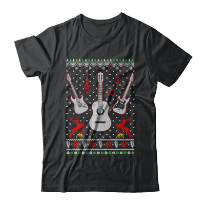 Singer Song Guitar Ugly Christmas Sweater-T-Shirt & Sweatshirt-Classic T-Shirt-Black