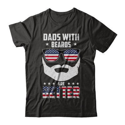 Dads With Beards Are Better American Flag Fathers Day-T-Shirt & Hoodie-Classic T-Shirt-Black