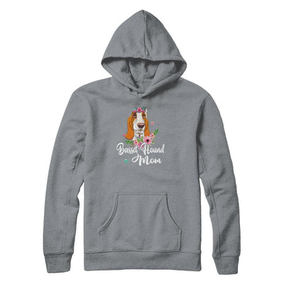Basset Hound Mom Funny Dog Mom Gift Idea-T-Shirt & Tank Top-Pullover Hoodie-Light Steel