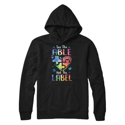 See The Able Not The Label Cute Autism Awareness-T-Shirt & Hoodie-Pullover Hoodie-Black