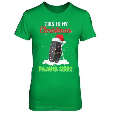 This Is My Christmas Pajama Xmas Hockey Santa-T-Shirt & Sweatshirt-Women's T-Shirt-Irish Green