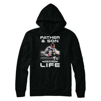 Autism Awareness Father And Son Best Friends For Life-T-Shirt & Hoodie-Hanes - Heavyweight Pullover Hoodie-Black