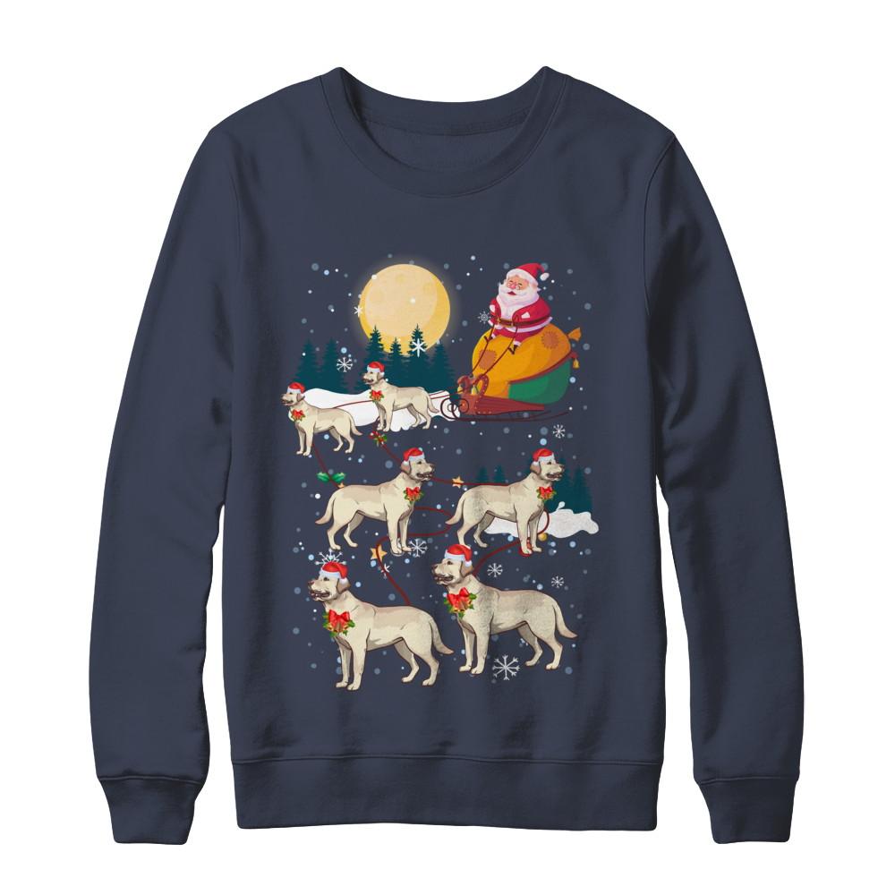 Dog Reindeer Labrador Christmas Gift-T-Shirt & Sweatshirt-Crewneck Sweatshirt-Navy