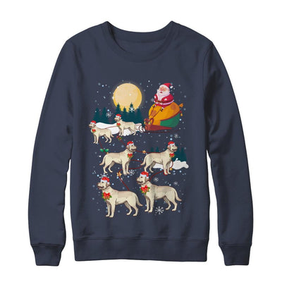 Dog Reindeer Labrador Christmas Gift-T-Shirt & Sweatshirt-Crewneck Sweatshirt-Navy