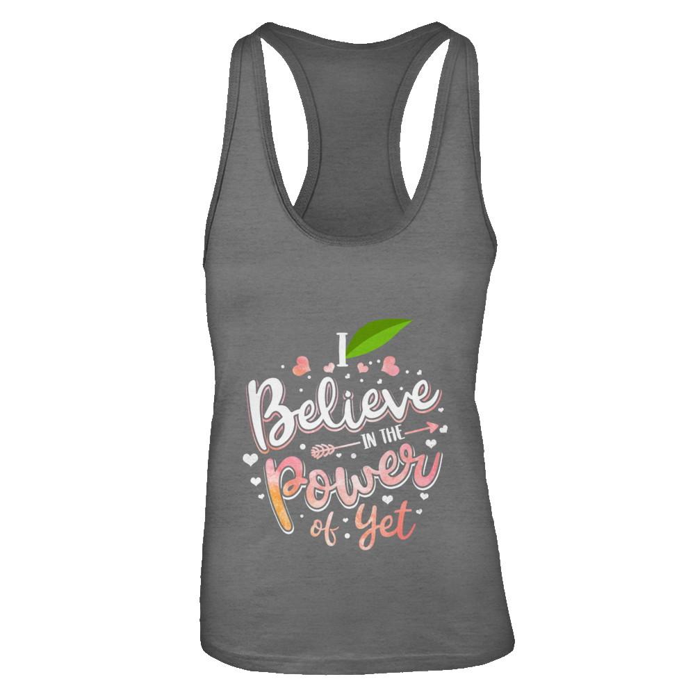 I Believe In The Power Of Yet-T-Shirt & Tank Top-Women's Ideal Racerback Tank-Dark Grey