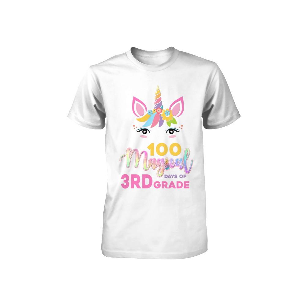 100 Magical Days Of 3Rd Grade School Unicorn Girl Gift Youth-Youth Shirt-Toddler T-Shirt-White