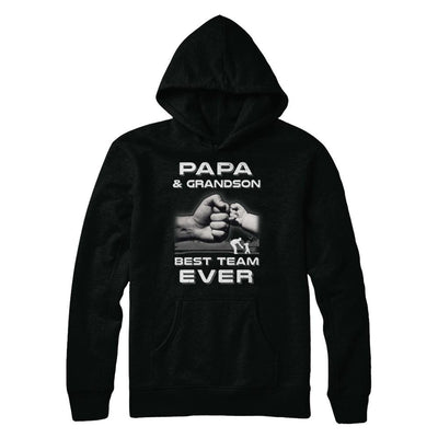 Papa And Grandson Best Team Ever Fathers Day-T-Shirt & Hoodie-Pullover Hoodie-Black