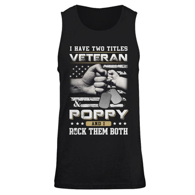 I Have Two Titles Veteran And Poppy-T-Shirt & Hoodie-Unisex Tank-Black