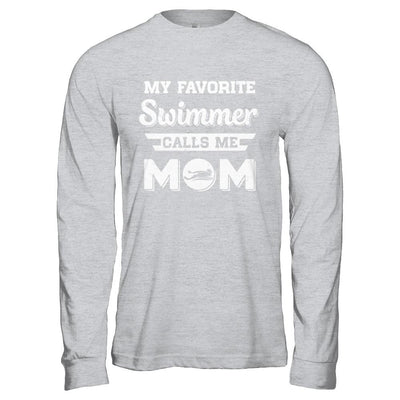 Swimming My Favorite Swimmer Call Me Mom Mothers Day-T-Shirt & Hoodie-Long Sleeve T-Shirt-Sport Grey