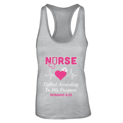 Nursing Nurse Called According To His Purpose-T-Shirt & Tank Top-Women's Ideal Racerback Tank-Heather Grey