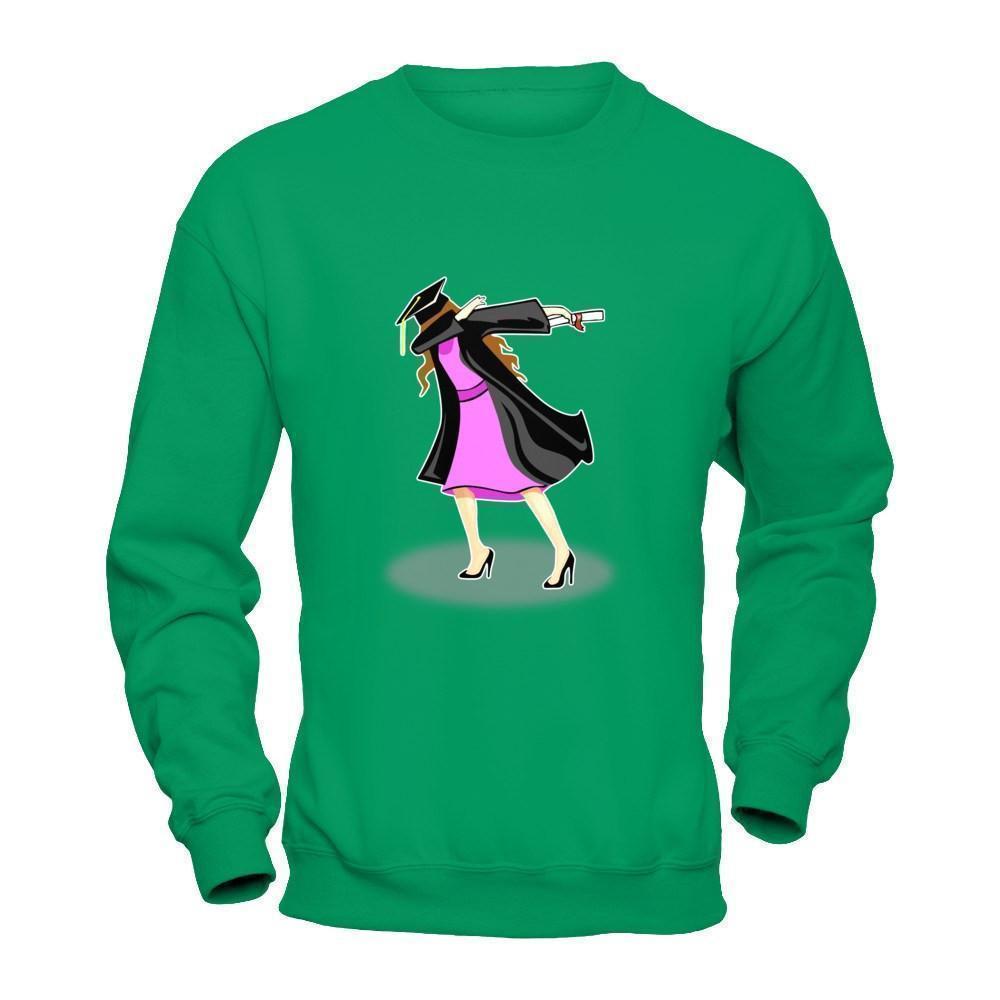 Funny Dabbing Senior College High School Graduation 2018-T-Shirt & Hoodie-Crewneck Sweatshirt-Irish Green