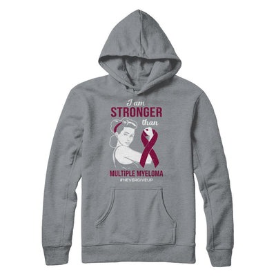 I Am Stronger Than Multiple Myeloma Awareness Support-T-Shirt & Hoodie-Pullover Hoodie-Light Steel