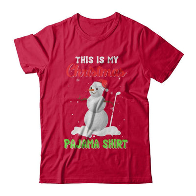 This Is My Christmas Pajama Xmas Snowman Golf-T-Shirt & Sweatshirt-Classic T-Shirt-Red