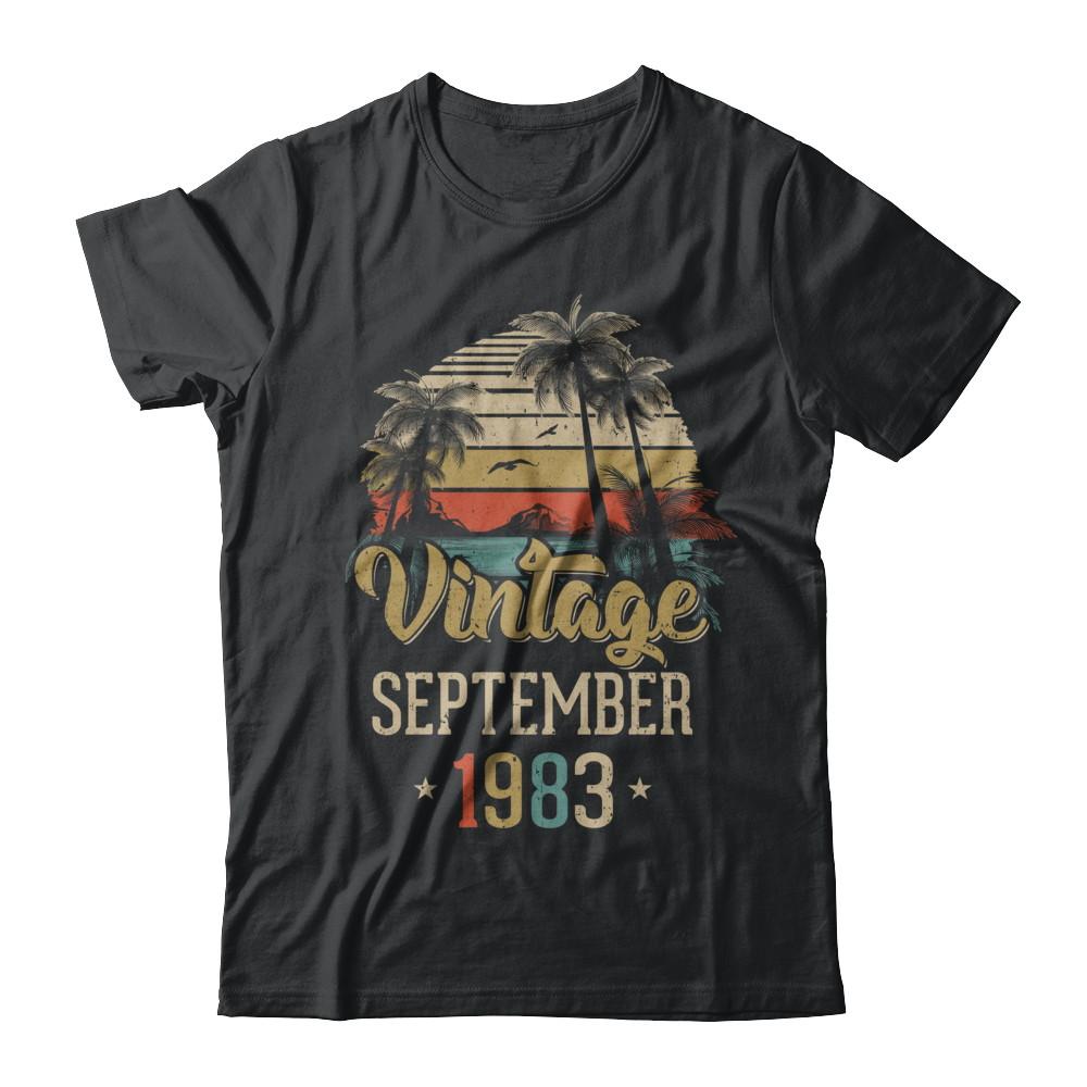 Retro Classic Vintage September 1983 38th Birthday Gift-T-Shirt & Hoodie-Classic T-Shirt-Black