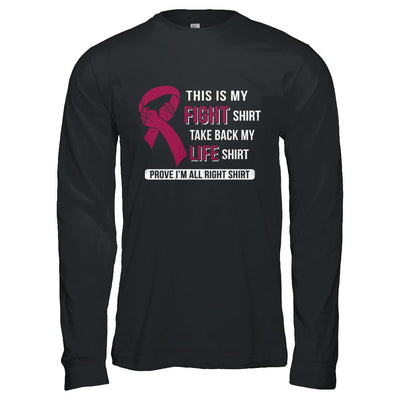 This Is My Fight Multiple Myeloma Awareness-T-Shirt & Hoodie-Long Sleeve T-Shirt-Black