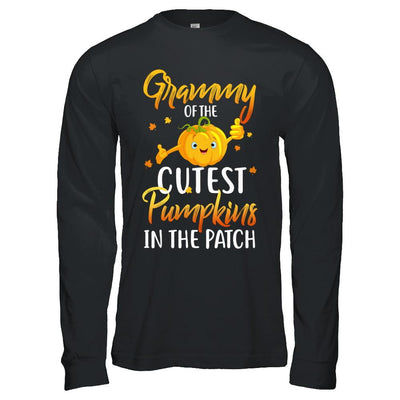 Halloween Grammy Of Cutest Pumpkins In The Patch-T-Shirt & Hoodie-Long Sleeve T-Shirt-Black