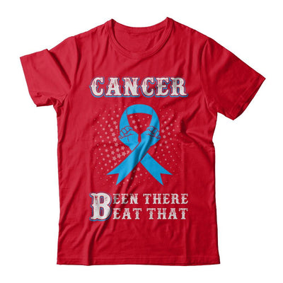 Prostate Cancer Been There Beat That Blue Awareness Ribbon-T-Shirt & Hoodie-Premium T-Shirt-Red