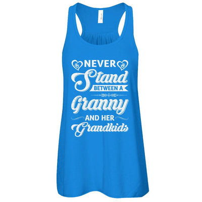 Never Stand Between A Granny And Her Grandkids Mothers Day-T-Shirt & Tank Top-Women's Flowy Racerback Tank-True Royal