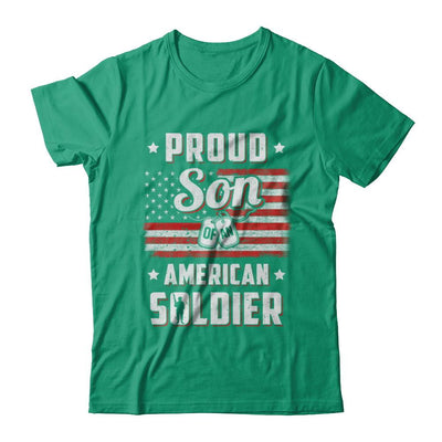 Proud Son Of A Soldier Army Dad Mom Veteran-T-Shirt & Hoodie-Classic T-Shirt-Kelly Green