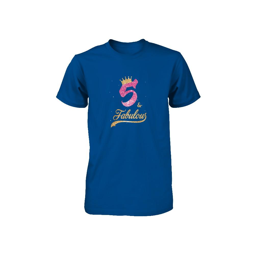 5Th And Fabulous Five Birthday Youth-Youth Shirt-Toddler T-Shirt-Royal