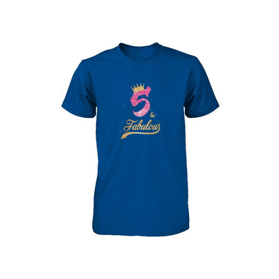 5Th And Fabulous Five Birthday Youth-Youth Shirt-Toddler T-Shirt-Royal