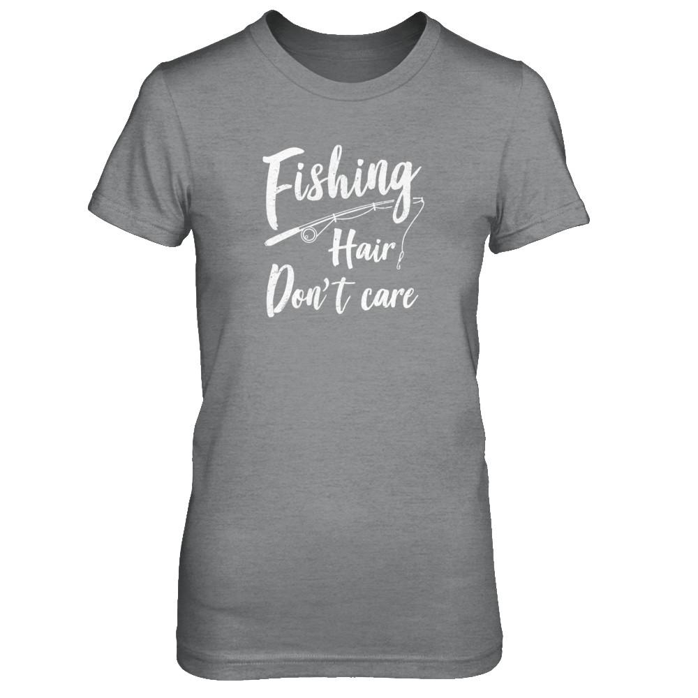 Fishing Hair Don't Care-T-Shirt & Tank Top-Women's T-Shirt-Sport Grey