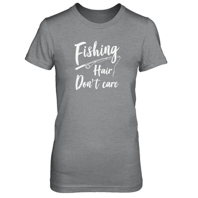 Fishing Hair Don't Care-T-Shirt & Tank Top-Women's T-Shirt-Sport Grey