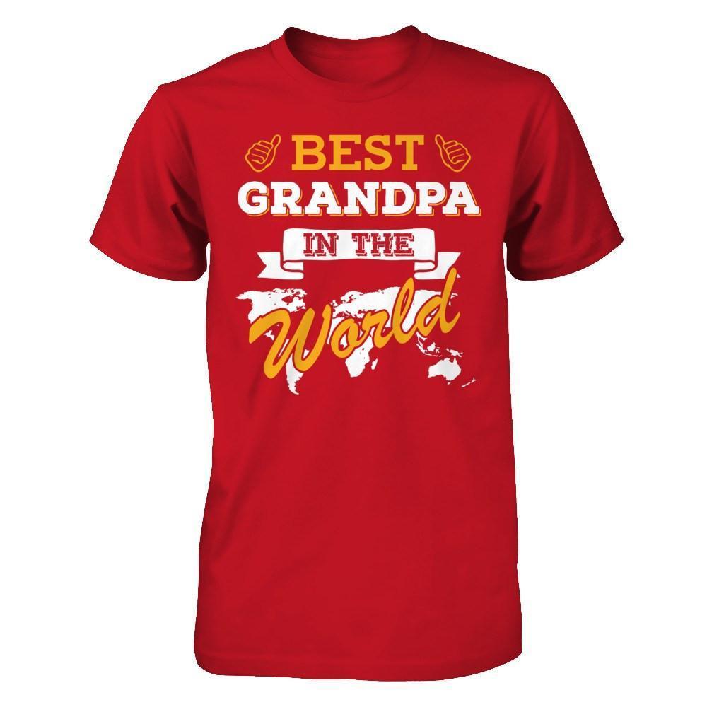 Best Grandpa In The World-T-Shirt & Hoodie-Classic T-Shirt-Red