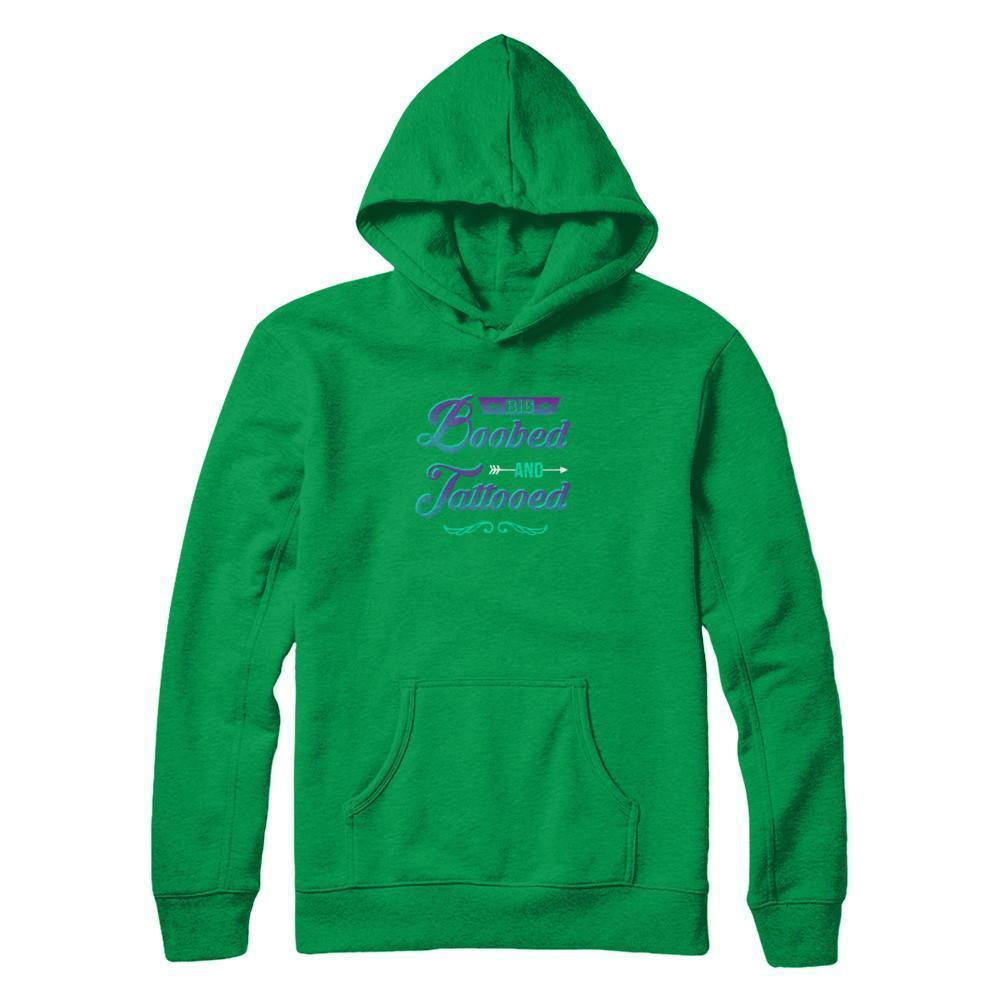 Big Boobed And Tattooed Lover-T-Shirt & Tank Top-Pullover Hoodie-Irish Green