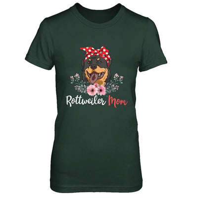 Rottweiler Mom Gift For Women Dog Lover-T-Shirt & Hoodie-Women's T-Shirt-Forest Green