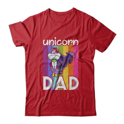 Funny Unicorn Dad-T-Shirt & Hoodie-Classic T-Shirt-Red