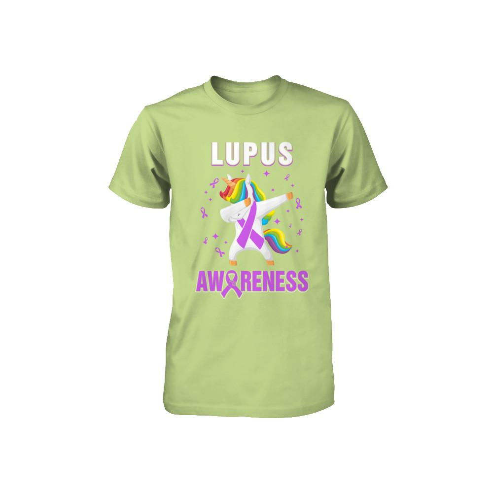 Inspirational Lupus Awareness Unicorn Support Youth-Youth Shirt-Toddler T-Shirt-Key Lime