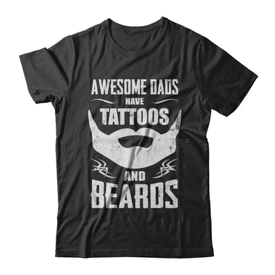 Awesome Dads Have Tattoos And Beards-T-Shirt & Hoodie-Classic T-Shirt-Black