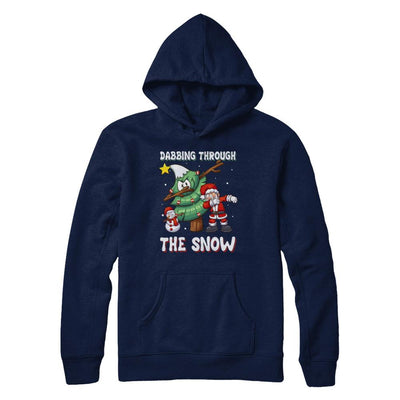 Dabbing Santa Snowman Christmas Tree-T-Shirt & Sweatshirt-Pullover Hoodie-Navy